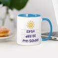 thumbnail image 3 of CafePress - First Day Of Pre School Mug - 11 oz Ceramic Mug - Novelty Coffee Tea Cup, 3 of 4