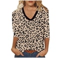 thumbnail image 2 of Fiudx Ropa de Mujer Top con Cuello En V y Manga 3/4 con Estampado Informal a La Moda para Mujer, 2 of 4