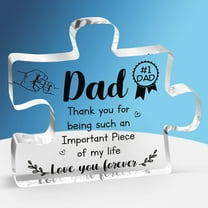 Dad Christmas Gifts - Acrylic Puzzle Plaque, Christmas Ideas Gifts for Dad, Dad Gifts from Daughter/Son, Dad Birthday Gifts, Thanksgiving/Birthday Gifts for Dad, 3.9 x 3.3 inch.