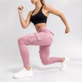 thumbnail image 2 of Jesvior Plus Size Women's High Waisted Cargo Yoga Leggings with Pockets Tummy Control Stretch Workout Leggings Running Athletic Gym Activewear, 2 of 9