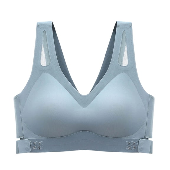 ByworldtasicNo Boundaries Womens Seamless Wireless Bra Wide Shoulder Strap V Neck Padded Support Bra Closure Daily Breathable Bra