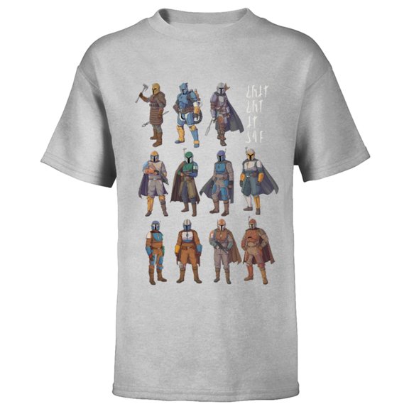 Star Wars The Mandalorian Bounty Hunters This is the Way - Short Sleeve T-Shirt for Kids - Customized-Athletic Heather