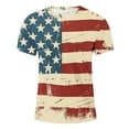 thumbnail image 5 of cllios Mens Patriotic Shirts 4th of July Distressed American Flag T Shirts Independence Day Red White and Blue Graphic Tee Short Sleeve Round Neck Muscle Tshirt Tops, 5 of 5