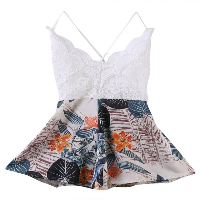 Robe de Vacances Décontractée en Dentelle Florale pour Femmes