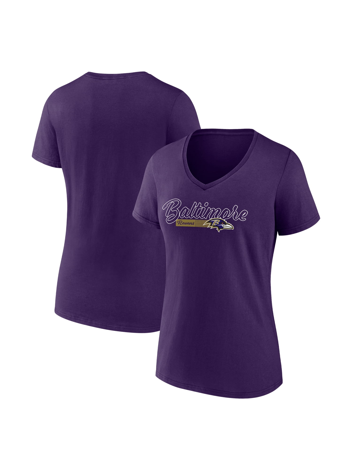 NFL Baltimore Ravens Women's Cotton Purple Short Sleeve T-Shirt