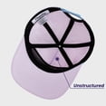 thumbnail image 4 of TOPTIE 5-Panel Rope Snapback Baseball Cap, Adjustable Flat Brim Hat, Quick Dry Soft Top Cap for Men Women Outdoor - Light Purple/Light Blue, 4 of 7