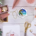 thumbnail image 6 of 3drose, Palm Tree Against the Caribbean Waters Image of Watercolor Painting, 3 inch Snowflake Porcelain Ornament, 6 of 7