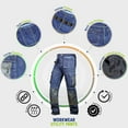 thumbnail image 7 of Skylinewears Mens Denim Workwear pants Cordura Knee Reinforcement Trousers Mid Blue 38-30, 7 of 7