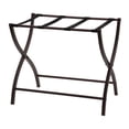 thumbnail image 3 of Ari 26-Inch Bronze Metal Transitional Folding Luggage Rack Organizer with Nylon Belts, 3 of 3