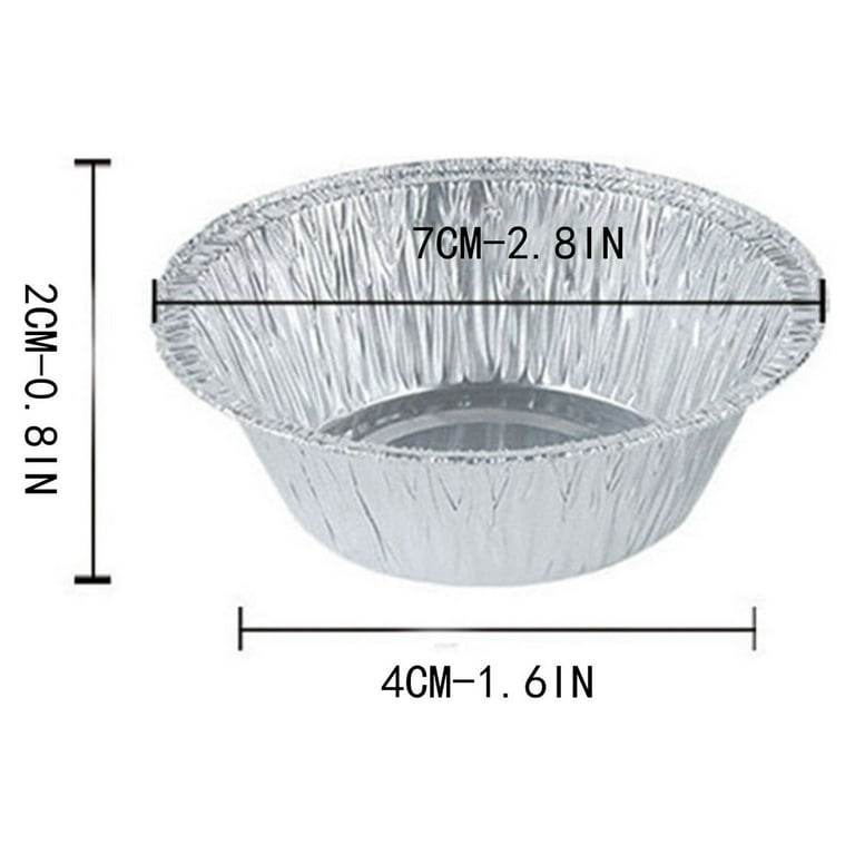 100Pcs Aluminum Foil Cup Pans Round Cupcake Liners for,Muffin Tart