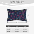 thumbnail image 6 of LNWH Rectangle Pillow Cover, Cartoon Skulls Roses Blue Cushion Covers Pillowcase for Couch Bedroom Sofa, 20"x30", 6 of 7