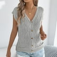 thumbnail image 4 of Karight Women‘s Casual Fashion Solid Color V-Neck Summer Camisole Blouse T-shirt Tank Top, 4 of 8