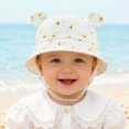 thumbnail image 5 of CAUYDY 18 Months Toddler Sun Hat 9-12 Months Baby Infant Girls Summer Cute Wide Brim Bucket Hats 2T 3T 4T Kids Boys Girls Adjustable Sun Protection Beach Hat (Sizes 3-12 Months,Beige), 5 of 6