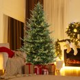thumbnail image 2 of Costway 8 FT Artificial Xmas Tree with 1480 PVC PE Branch Tips 450 Warm White LED Lights, 2 of 10