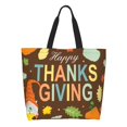 thumbnail image 1 of Fotbe Happy Thanksgiving With Gnome Bolsa Tote Estética de Lona con Estampado para Mujer - Bolsa Reutilizable de Hombro Casual para Vacaciones, Compras, Trabajo y Gimnasio, 1 of 8