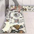 thumbnail image 2 of Kitchen Rugs Sets Of 2,Beige Halloween Skull Pumpkin Pattern Anti Fatigue Kitchen Mat Rugs Non Slip Washable,Decorative Kitchen Floor Mats for Kitchen,Sink,Laundry,17"X47", 2 of 5