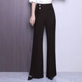 thumbnail image 4 of Stephy Women's New Thin Elastic Loose Large Size Korean Version of Everything Long Trousers Casual Trousers Haren, Black, L, 4 of 4