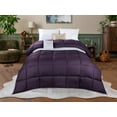 thumbnail image 2 of Superior Basketweave Plush Down Alternative Comforter, King, Plum, 2 of 13