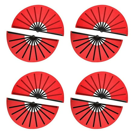

8 Pieces Folding Fan Nylon Cloth Handheld Folding Fan Chinese Tai Fan Decoration Fold Hand Fan