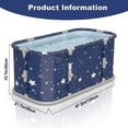 thumbnail image 4 of LUOLUO 47in Large Foldable Bath Tub, Portable Bathtub for Adults and Kids Family, Freestanding Soaking Tub, Thickened Insulation, Starry Blue, 4 of 14