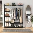 thumbnail image 2 of Tribesigns Free -Standing Closet Organizer, Heavy Duty Closet Storage with 6 Shelves and Hanging Bar, Large Clothes Storage & Standing Garmen Rack for Bedroom, 2 of 6