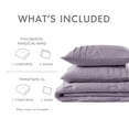 thumbnail image 5 of Regency Heights Full/Queen Comforter Set, Boho 3-Piece Pintuck Stitching Bedding Set, Soft Washed Pleated Bed Sets with Pillow Shams, Lavender, 5 of 9
