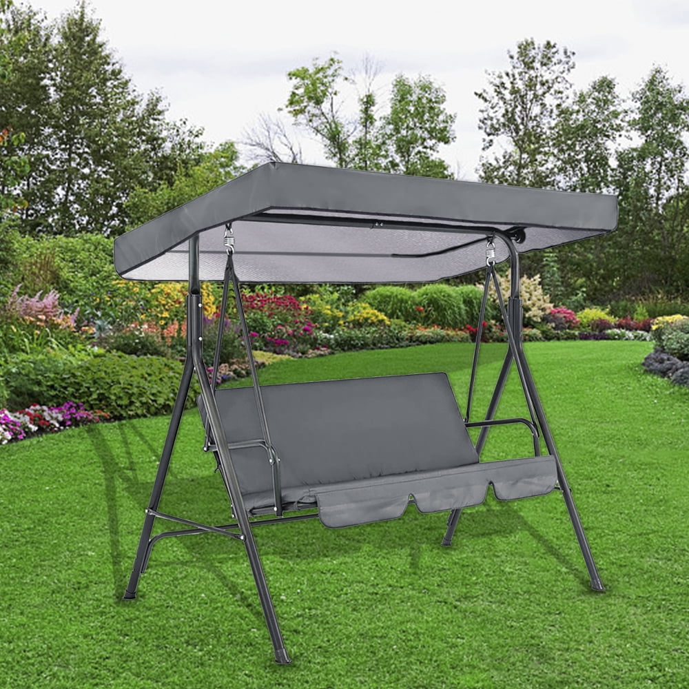 Water Resistant 3 Seater Replacement Canopy ONLY for Swing Seat/Garden Hammock in Olive Green