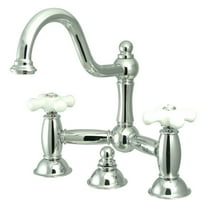 Kingston Brass KS3911PX Restoration Bathroom Bridge Mount Faucet, Polished Chrome