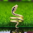 thumbnail image 5 of 18K Gold Plated Snake Ring with Cubic Zirconia, Serpent Shape Band Ring Snake Wrap Around Ring Snake Jewelry Gift for Women, 5 of 7