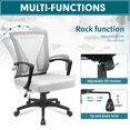 thumbnail image 4 of Walnew Mid-back Mesh Office Chair Desk Chair Computer Task Chair with Lumbar Support and Armrest(White), 4 of 8