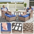 thumbnail image 6 of Arnahaishe Patio Rocking Chair Set of 2 with Side Table, All Weather Wicker Outdoor Swivel Glider Chairs for Garden Porch Pool, 6 of 8