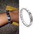 thumbnail image 2 of Fashion Stainless Steel Bracelet Italian Charm Women Jewelry Elastic Stretch, 2 of 5