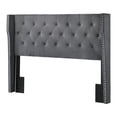 thumbnail image 1 of Dark Gray Velvet Tufted Headboard Only for Full and Queen Bedframe, 1 of 1