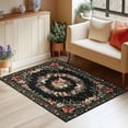 thumbnail image 5 of ZENELESS Small Area Rugs,2x3ft Low Pile Anti-slip Carpet for Bedroom Entryway,Living Room Entryway, Dining Room Entryway Black, 5 of 9