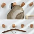 thumbnail image 5 of Laklulu Perchero De Madera Gancho 【5 Piezas】 Ropa Natural Montada En La Pared Bufanda Sombrero Y Bolsa Perchas De Almacenamiento Toalla Decoración De Dormitorio, Diámetro 30 Mm, 5 of 5