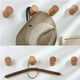 thumbnail image 5 of Perchero de madera 【Juego de 4】Eslinga natural montada en la pared para ropa, sombrero y bolso, perchas de almacenamiento, toalleros, decoración de dormitorio brillar Electrónica, 5 of 5