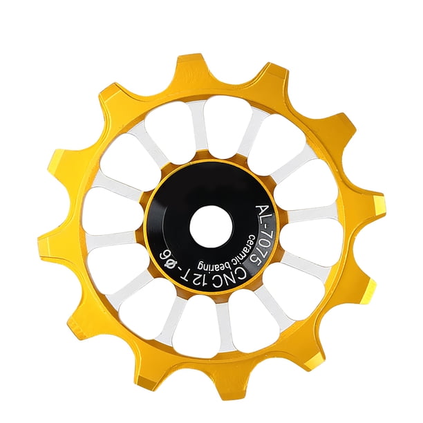 Desviador Trasero De Bicicleta Profesional De 12T Rueda De Guía De Polea De Aleación De Aluminio Con Rodamiento De Cerámica Ligera Con Accesorios De Instalación Para Montar En Vogacara OD010398-04