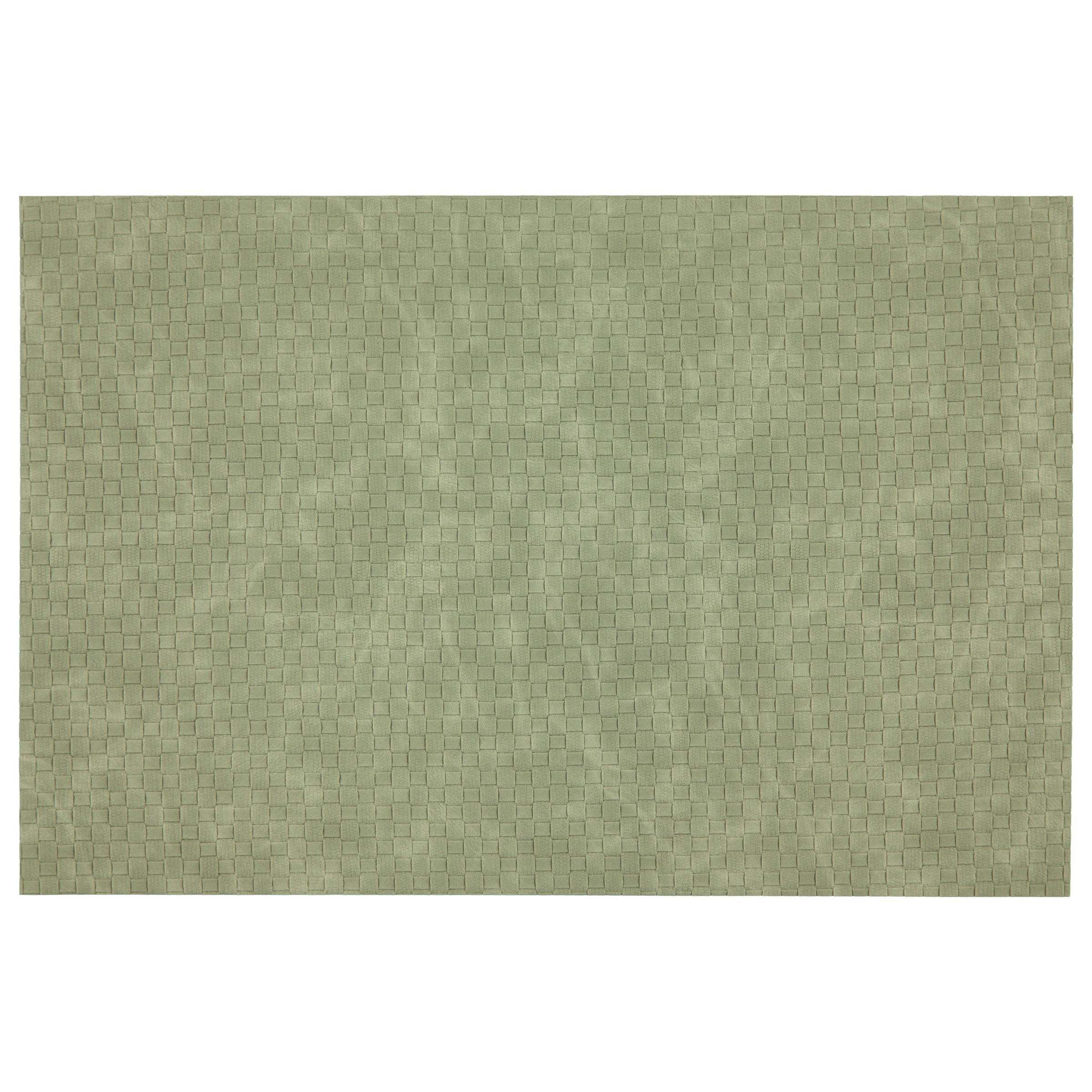 Ala Carte by Dainty Home Sorrento Basketweave Textured Faux Leather Placemats – Set of 4, Reversible, Non-Slip, Washable, Heat & Tear Resistant – 12x18 in Dining Table Mats
