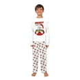 thumbnail image 5 of Family Matching Holiday Pajama Set, Santa Fishing Design with Festive White Patterned Pants, 5 of 7