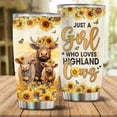 thumbnail image 2 of Highland Cow Gifts for Women Stainless Steel Tumbler 20oz With Lid Just A Girl Who Loves Cows Cups Decor Travel Mug Coffee Cup Water Bottle Christmas Birthday Valentines Gift for Daughter Girls, 2 of 7