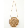 thumbnail image 1 of Bolso cruzado de paja para mujer, bolso de hombro tejido, bolso y bolsos de playa redondos de verano, bolso de ratán de verano, bolso cruzado de hombro caqui, 1 of 5