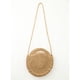 thumbnail image 1 of Bolso cruzado de paja para mujer, bolso de hombro tejido, bolso y bolsos de playa redondos de verano, bolso de ratán de verano, bolso cruzado de hombro caqui, 1 of 5