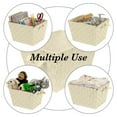 thumbnail image 5 of Simplify Small Woven Storage Basket in Ivory, 5 of 7