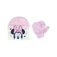 thumbnail image 1 of Textiel Trade Toddler Minnie Mouse Face Print Beanie Cap and Mitten Set, 1 of 3