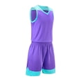 thumbnail image 5 of Maqroz Basketball Jersey Set for Men V Neck Sleeveless Tank Top Mesh Breathable Athletic Shorts Team Uniform Sports Training Two Piece Outfit Size 3-15 Years, 5 of 5