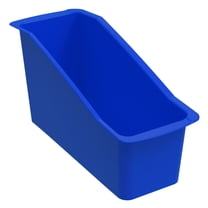 Storex Large Book Bin v2, Blue, Pack of 6