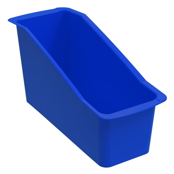 Storex Large Book Bin v2, Blue, Pack of 6