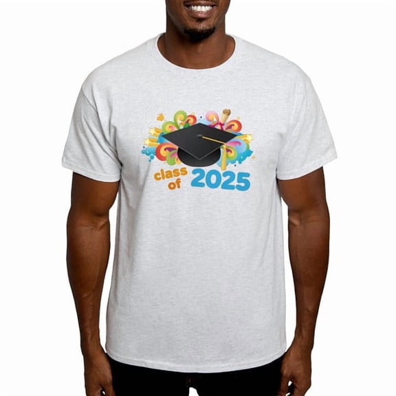 CafePress - 2025 Graduation Light T Shirt - Men's Classic Cotton T-Shirts