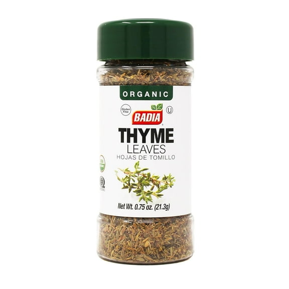 Pack of 8, Badia Organic Thyme Leaves, 0.75 oz