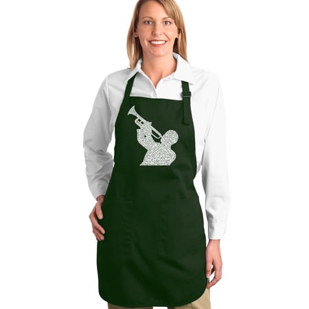 LA Pop Art Full Length Word Art Apron - ALL TIME JAZZ SONGS